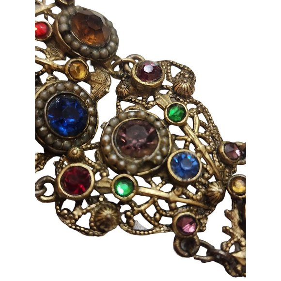 Vintage Spectacular Austro-Hungarian Jeweled Bracelet (A2207) - Picture 4 of 16